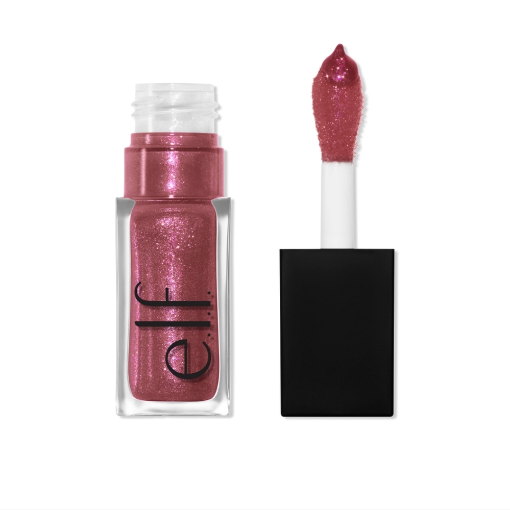 e.l.f  Glow Reviver Lip Oil Glimmer Shade:Divine Wine (berry + pink pearl ✨)